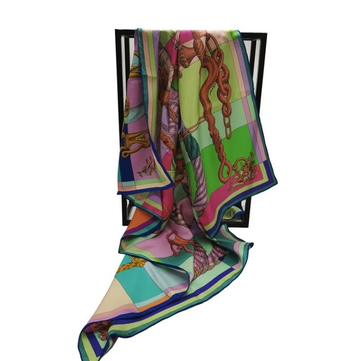 Silk Twill Double Sides Digital Print Scarf Silk Twill Double Sides Digital Print Scarf